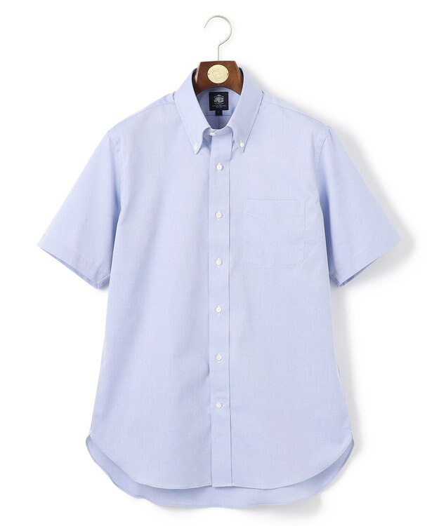 J.PRESS MEN 【PREMIUM PLEATS / 形態安定】ピンオックス 半袖シャツ / B.D. ダルブルー系