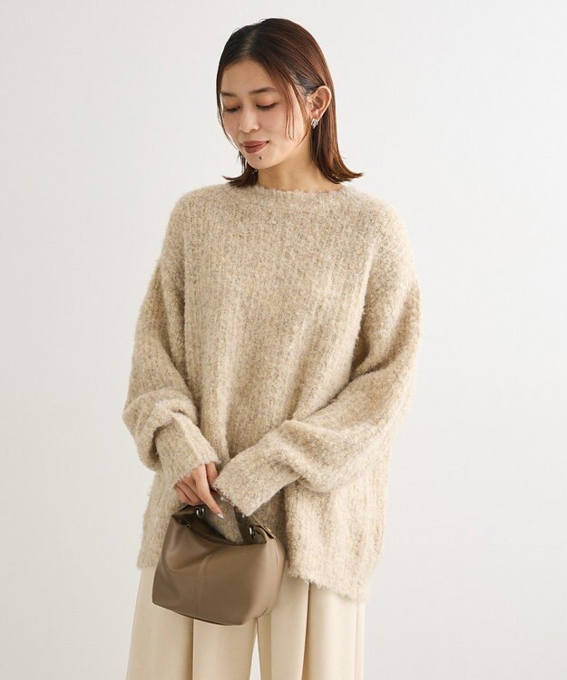 Green Parks ブークレＭＩＸニットチュニック Ivory