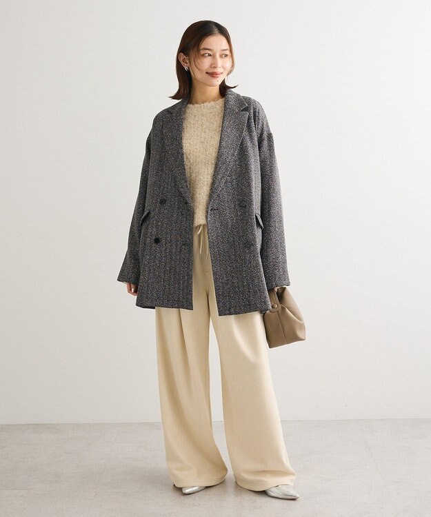 Green Parks ブークレＭＩＸニットチュニック Ivory