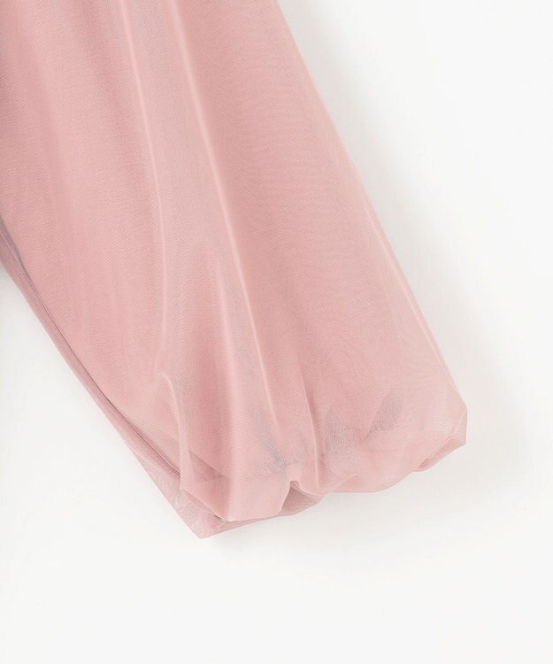 ANY L 【洗濯機可】チュールコンビダンボールプルオーバー ピンク