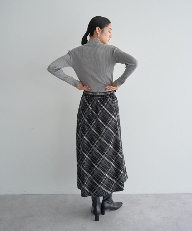 YECCA VECCA ラメ混ハイネックリブニット Gray