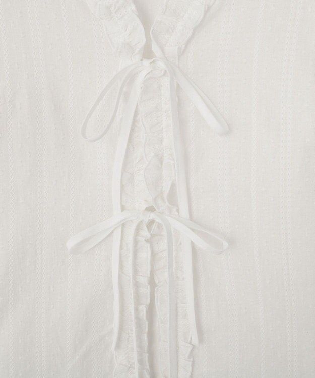 earth music&ecology 【綿100％】コットンレースブラウス Off White