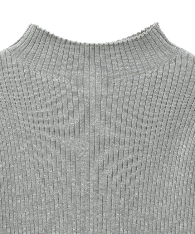 YECCA VECCA ラメ混ハイネックリブニット Gray