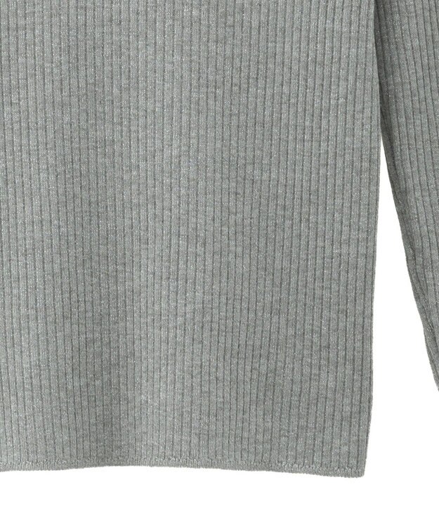 YECCA VECCA ラメ混ハイネックリブニット Gray