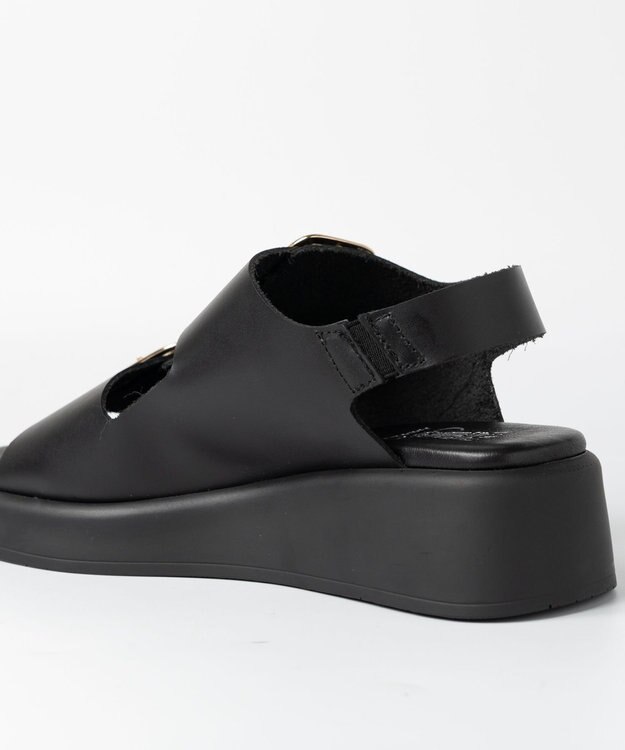 BONTRE 【BONTRE/ボントレ】厚底ダブルベルトサンダル/40353-US ブラック