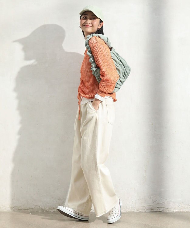 Green Parks ＳＥＴ２点２ｗａｙシャーリングニット＋インナー Orange