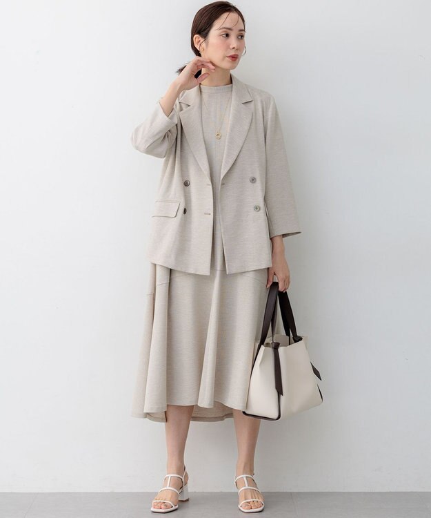 組曲 ライトリネンライク ジャケット ベージュ系