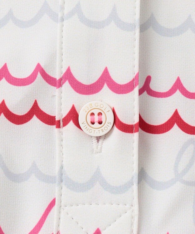 23区GOLF 機能素材で快適なラウンドを【WOMEN】ウェーブロゴ柄 ワンピース ピンク系5