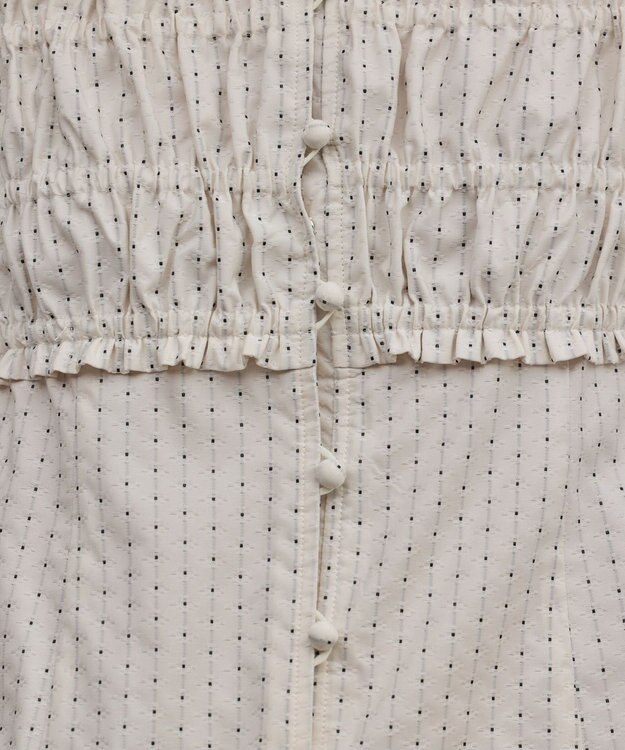 GRACE CONTINENTAL ラメドットタフタジャガードトップ キナリ