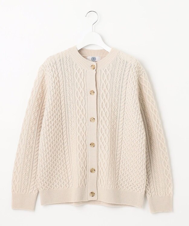 J.PRESS LADIES 【洗える】EIGER CORD カーディガン ホワイト系