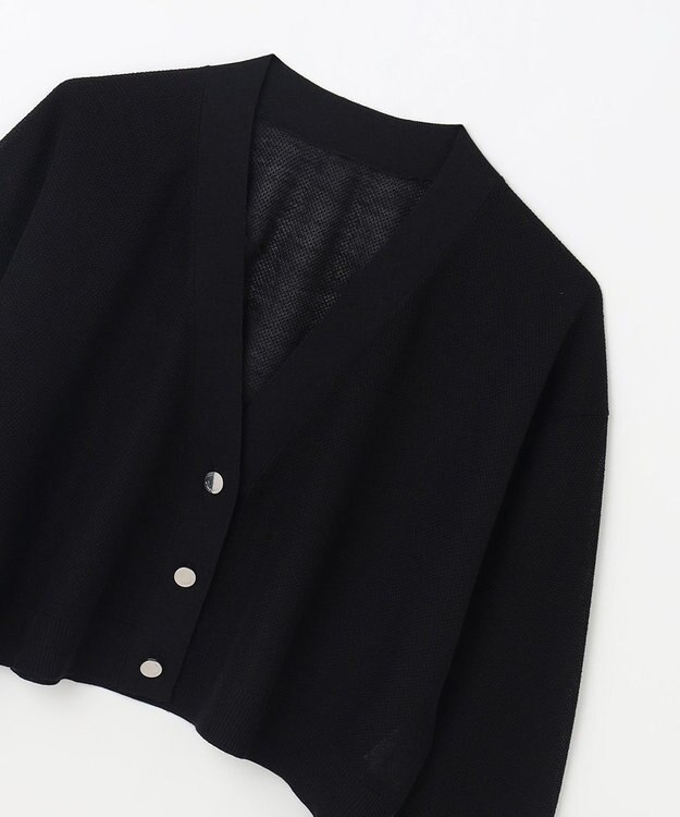 GRACE CONTINENTAL シアーカノコニットカーディガン ブラック