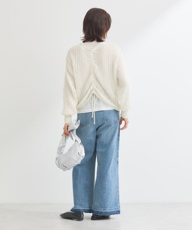 Green Parks ＳＥＴ２点２ｗａｙシャーリングニット＋インナー Off White
