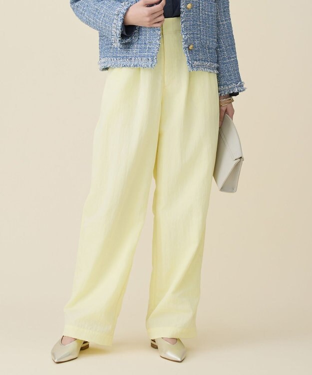 自由区 ヴィンテージツイルナイロン パンツ イエロー