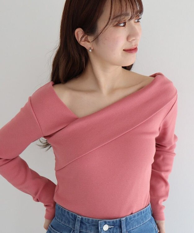 Green Parks ・ｓｗｉｎｇ　ｂｙ　クロスネックプルオーバー Pink