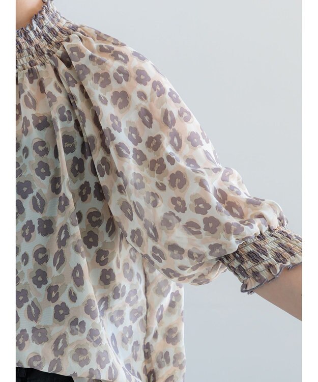 Te chichi パターンアソートシャーリングブラウス ベージュ