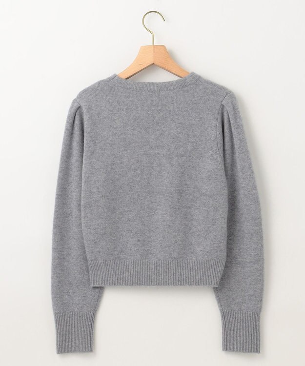 組曲 L 【アンサンブル対応可】ピュアカシミヤクロップド丈ニット ライトグレー系