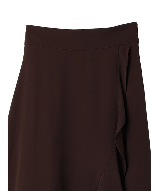 earth music&ecology ラッフルフリルイレヘムスカート Brown