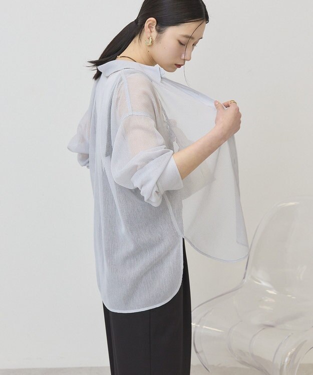 AMERICAN HOLIC メッシュ長袖シャツ Light Gray