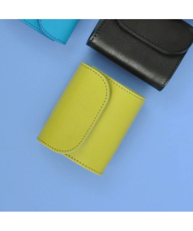 UNBILLION perche 姫路レザーかぶせミニウォレット ライトグリーン