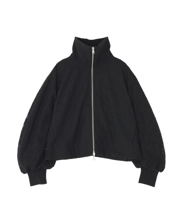 earth music&ecology 【WEB・一部店舗限定】レースリバーシブルブルゾン Black