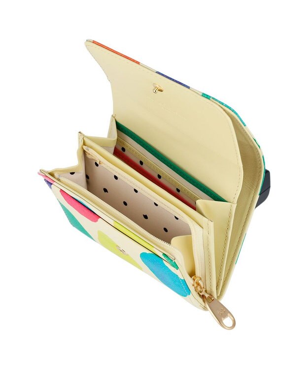 tsumori chisato CARRY カラフルズームドット 2つ折り財布 ミニ財布 ホワイト