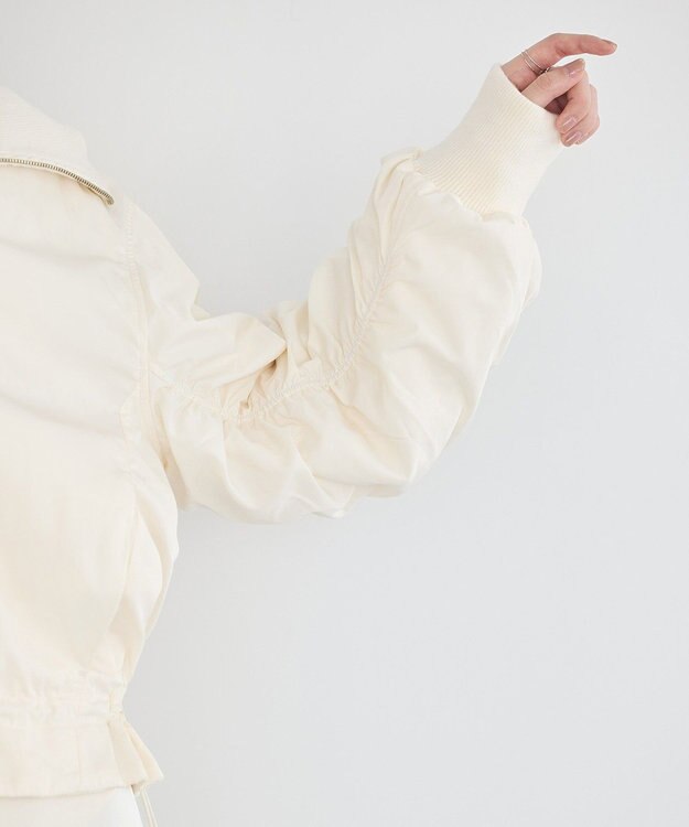 earth music&ecology 【WEB・一部店舗限定】レースリバーシブルブルゾン Ivory