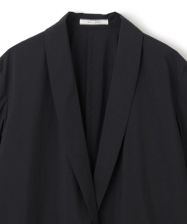 BEIGE， 【洗える/セットアップ対応】SPIGA / ショールカラーライトジャケット Black