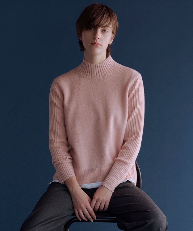 J.PRESS LADIES CASHBIT NEO ハイネック ニット ピンク系