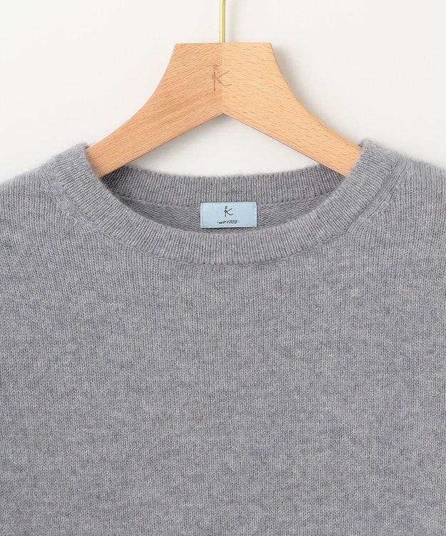 組曲 L 【アンサンブル対応可】ピュアカシミヤクロップド丈ニット ライトグレー系