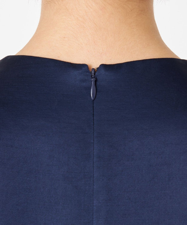 NAVE 【ReNAVE】タンブラーサテン ブラウス ネイビー系