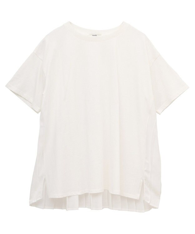 earth music&ecology バックプリーツドッキングチュニック Ivory