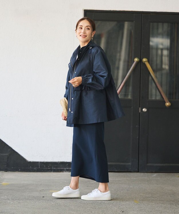 #Newans 【セレモニーにも】〈亀恭子さんコラボ〉美シルエットロングタイトスカート ネイビー