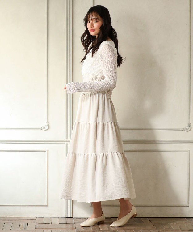 Green Parks ・ＳＵＧＡＲ　ＳＰＯＯＮ　ドレープレースプルオーバ Off White