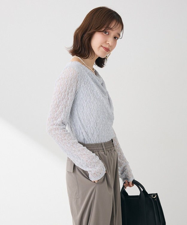 Green Parks ・ＳＵＧＡＲ　ＳＰＯＯＮ　ドレープレースプルオーバ Light Gray