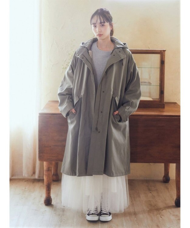 earth music&ecology マルチｗａｙモッズコート Khaki