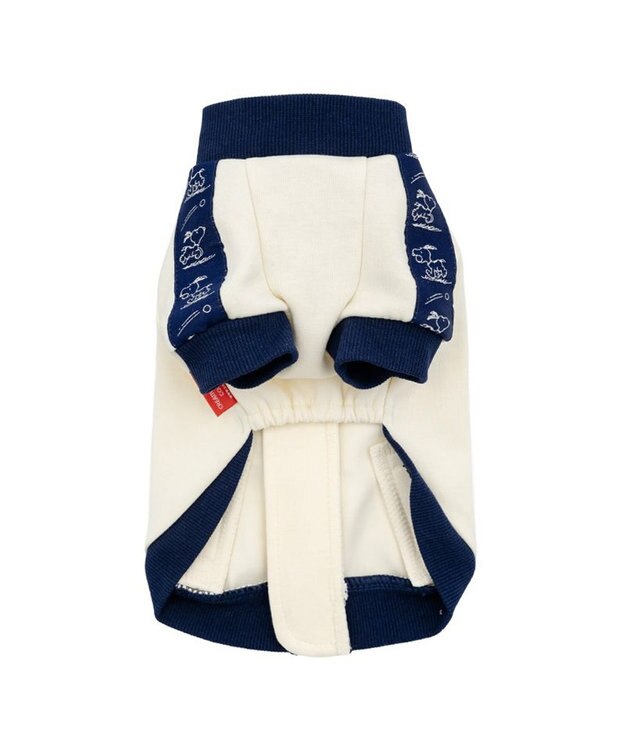 PET PARADISE スヌーピー トラックジップ トレーナー 小型犬 ホワイト×ネイビー