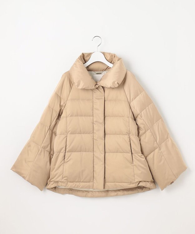 自由区 S 【撥水加工・洗える】ブライトダウンテントライン ダウンコート シャンパンベージュ