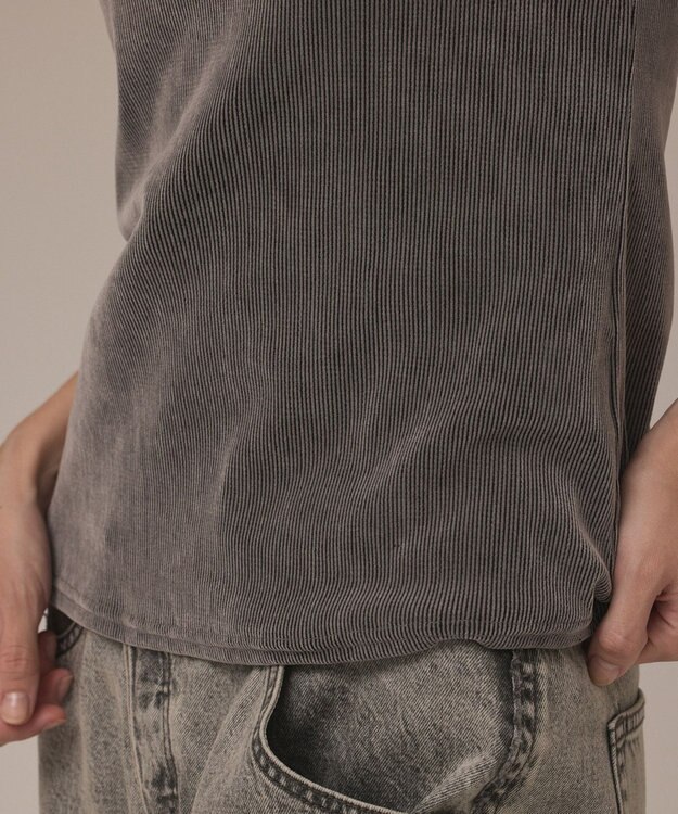 GRACE CONTINENTAL フロッキーチュールカットトップ グレー