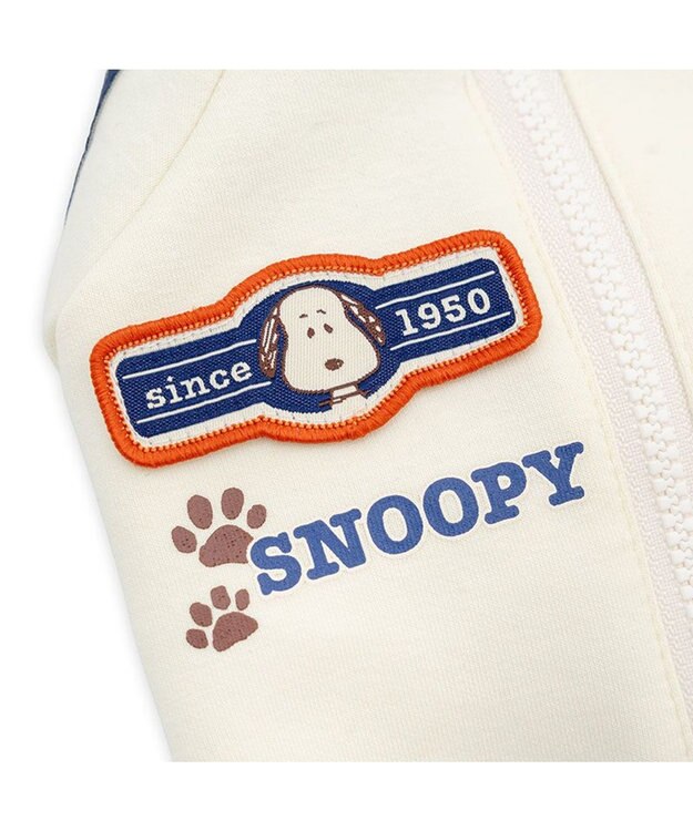 PET PARADISE スヌーピー トラックジップ トレーナー 小型犬 ホワイト×ネイビー