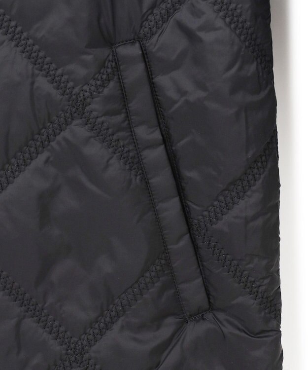 ICB 【リバーシブル着用可能】 ウールパイルキルト ミドル丈コート ブラック系