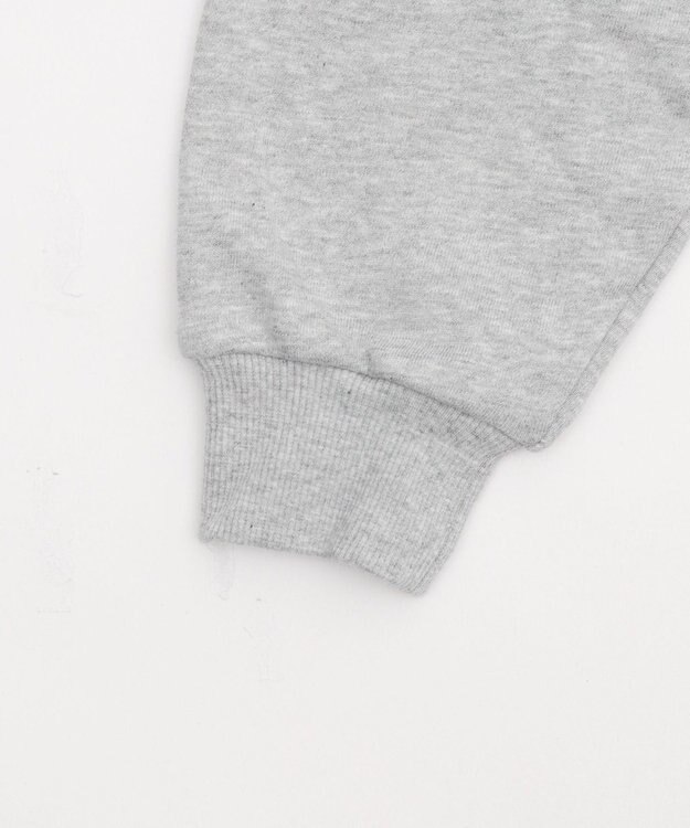 WEGO グラフィックショートZIPパーカー 杢グレー