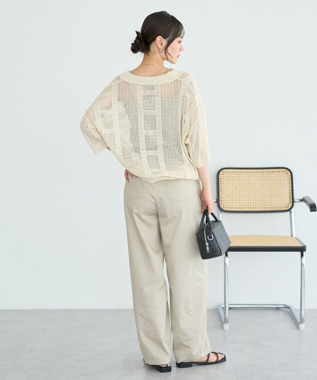 earth music&ecology チノタックパンツ Beige