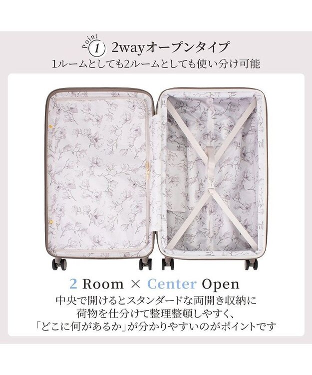 ACE BAGS & LUGGAGE Jewelna Rose エルダートローリー Lサイズ 87L 05403 ジュエルナローズ グレージュ