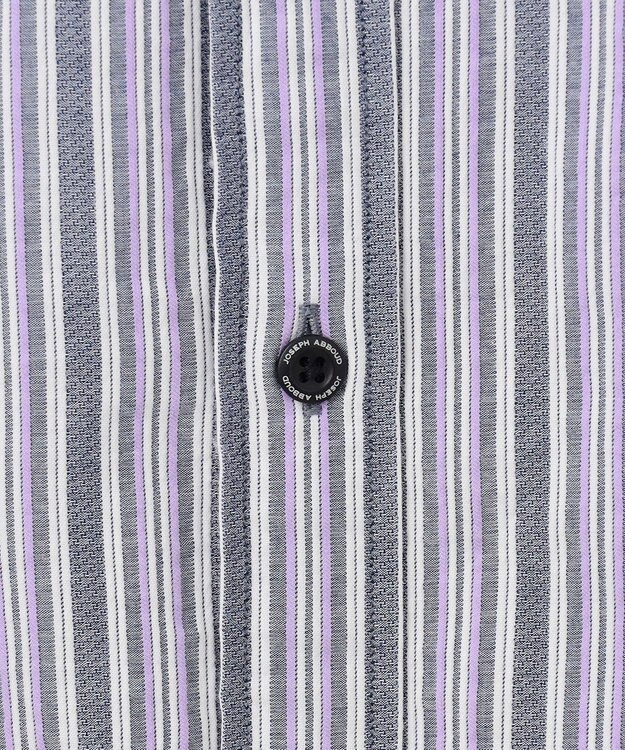 JOSEPH ABBOUD 【キングサイズ・オーガニックコットン使用】 オーガニックコードストライプ シャツ ネイビー系1