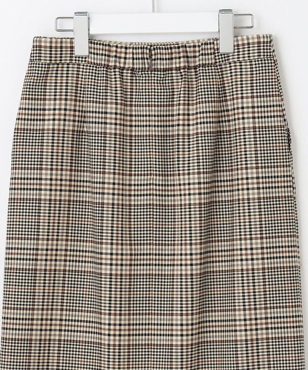 J.PRESS LADIES 【洗える】PL/Visストレッチチェック スカート ベージュ系3