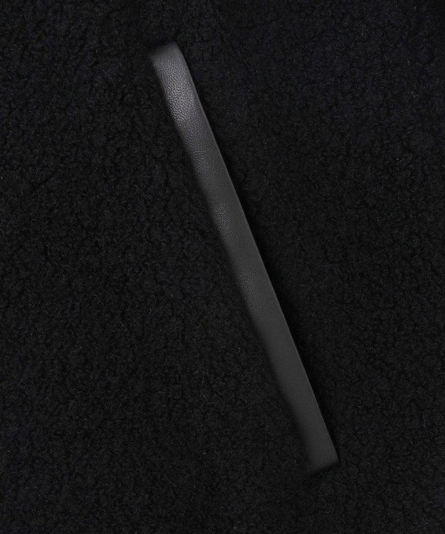 ICB 【リバーシブル着用可能】 ウールパイルキルト ミドル丈コート ブラック系