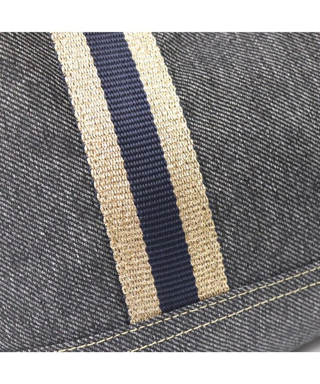 Regalo Felice 【撥水 / 色落ちしないデニム調生地 / ショルダー付】2層トート / REGALO BK(ブラック×ゴールドネイビー)