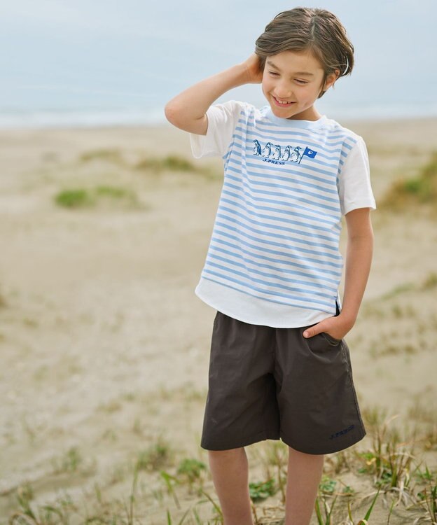 J.PRESS KIDS 【140-170㎝】フンボルトペンギンＴシャツ サックスブルー系1