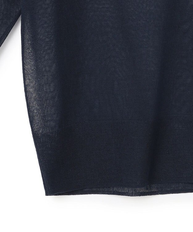 BEIGE， GOVERNOR / シアー Vネックチルデンニット Navy