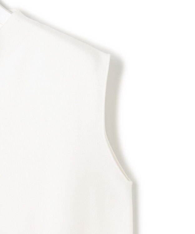 23区 S 【洗える/吊り干しOK】ヴィスコースストレッチ ノースリーブ ニット ホワイト系